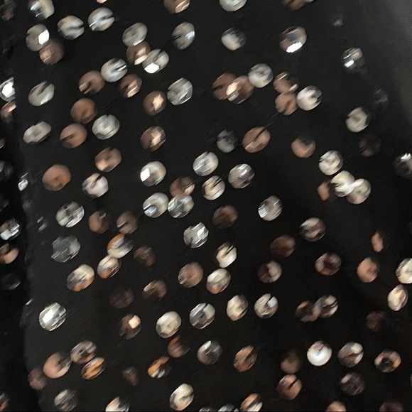 ASOS DESIGN mini dress with batwing sleeve and wrap waist in scatter sequin - Picture 5 of 8